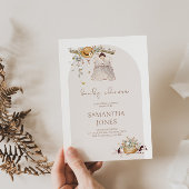 Invitation Rustique Boho Baby shower