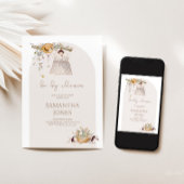 Invitation Rustique Boho Baby shower