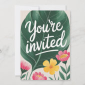 Invitation Rustique Boho Brick Mur & String Lumières Mariage  (Dos)