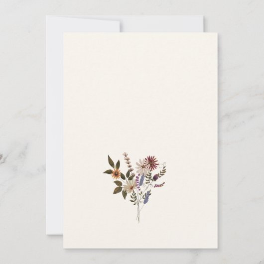 Invitation Rustique Boho Bridal (Dos)