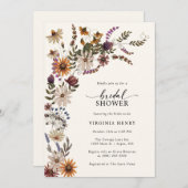 Invitation Rustique Boho Bridal (Devant / Derrière)