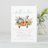 Invitation Rustique Boho Chic Citrouille Mariage Anniversaire (Debout devant)