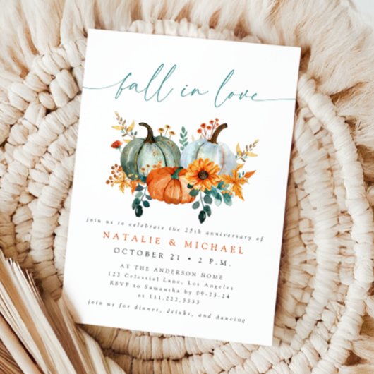 Invitation Rustique Boho Chic Citrouille Mariage Anniversaire