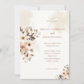 Invitation Rustique Boho Daisy Mariage (Devant)