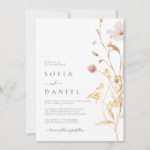 Invitation Rustique Boho d'automne Mariage d'aquarelle (Devant)