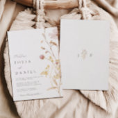 Invitation Rustique Boho d'automne Mariage d'aquarelle
