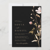 Invitation Rustique Boho d'automne Mariage d'aquarelle (Devant)