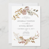 Invitation Rustique Boho Delicate Automne Fleur sauvage Maria (Devant)