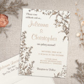Invitation Rustique Boho Earthy Fleur sauvage neutre