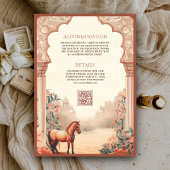 Invitation Rustique Boho Earthy Floral Mariage de cheval indi