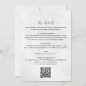 Invitation Rustique Boho Eucalyptus & Lavender QR Code Mariag (Dos)