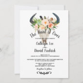 Invitation Rustique Boho Floral Antelope Hunt est au-dessus d (Devant)