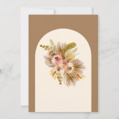 Invitation Rustique Boho Floral Cheetah Baby shower fille (Dos)