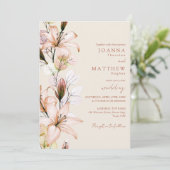 Invitation Rustique Boho Floral Mariage de automne d'automne (Debout devant)