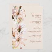 Invitation Rustique Boho Floral Mariage de automne d'automne (Devant / Derrière)