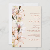 Invitation Rustique Boho Floral QR Code Automne Mariage de au (Devant)