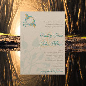 Invitation Rustique Boho Hummingbird Kiss Love BirdWedding
