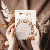 Invitation Rustique Boho Little Citrouille Baby shower d'auto