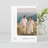 Invitation Rustique Boho minimaliste Mariage (Debout devant)