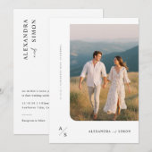 Invitation Rustique Boho minimaliste Mariage (Devant / Derrière)