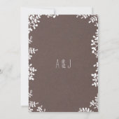 Invitation Rustique Boho Pastel Mariage à fleurs (Dos)