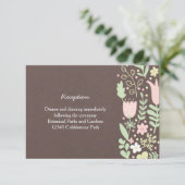 Invitation Rustique Boho Pastel Mariage à fleurs (Debout devant)