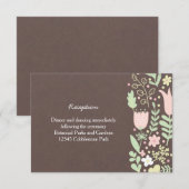 Invitation Rustique Boho Pastel Mariage à fleurs (Devant / Derrière)