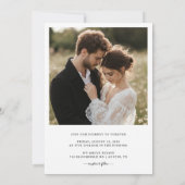 Invitation Rustique Boho Photo Black Whimsy Mariage de callig (Dos)