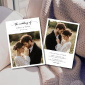 Invitation Rustique Boho Photo Black Whimsy Mariage de callig