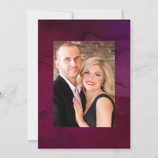 Invitation Rustique Boho Plum Rouge Vin Dégustation Couples D (Dos)