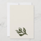 Invitation Rustique Boho Retro Green Botanical Couples Douche (Dos)