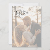 Invitation Rustique Boho Romance Élégante Photo Floral Mariag (Dos)