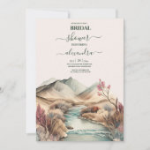 Invitation Rustique Boho Watercolor Mountain Bride (Devant)