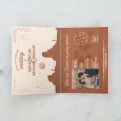 Invitation Rustique Boho Western Mariage Destination Passepor (Intérieur)