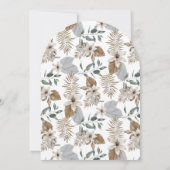 Invitation Rustique Boho Wild Safari Giraffe Baby shower Arch (Dos)