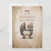 Invitation Rustique Boho Wild West Baby Girl Douche (Dos)