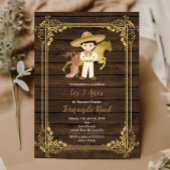 Invitation Rustique Bois Charro Tres Anos