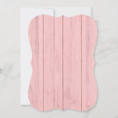 Invitation Rustique Bois rose et vert Custom Age fête d'anniv (Dos)