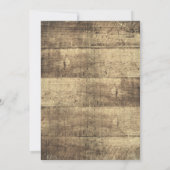 Invitation Rustique Bois Vintage Grange Wedding shower Invita (Dos)