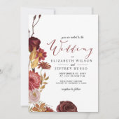 Invitation Rustique Botanique Automne Mariage de automne Invi (Devant)