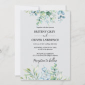 Invitation Rustique Botanique Eucalyptus Mariage de verdure (Devant)