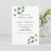 Invitation "Rustique Botanique Eucalyptus mariage de verdure (Debout devant)