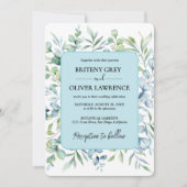 Invitation Rustique Botanique Eucalyptus Mariage de verdure (Devant)