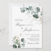 Invitation Rustique Botanique Eucalyptus Mariage de verdure (Devant)