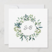 Invitation Rustique Botanique Eucalyptus Mariage de verdure (Dos)