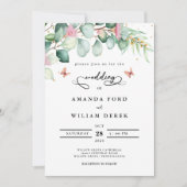 Invitation Rustique Botanique Eucalyptus Mariage photo (Devant)