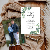 Invitation Rustique Botanique Eucalyptus Mariage photo