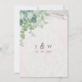 Invitation Rustique Botanique Verdure Eucalyptus Mariage (Dos)