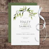 Invitation Rustique Botanique Verdure Mariage Bough