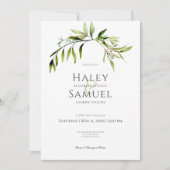 Invitation Rustique Botanique Verdure Mariage Bough (Devant)